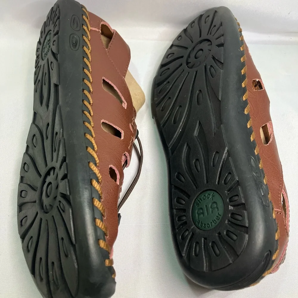 Brown Leather Men's Roman style Sandals